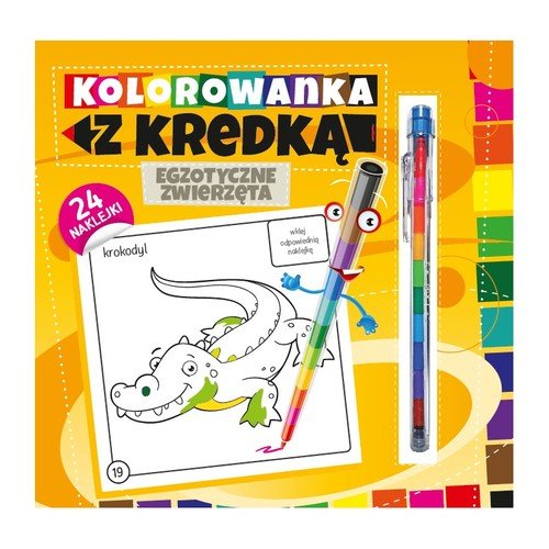 Kolorowanka z kredką. Egzotyczne - okładka książki