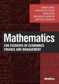 Mathematics for students of economics, - okładka książki