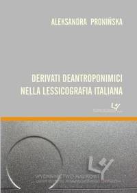 Derivati deantroponimici nella - okładka książki