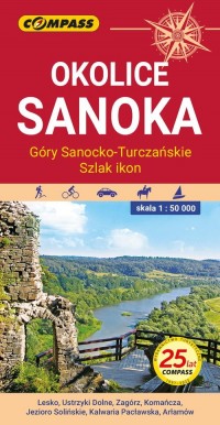 Mapa - Okolice Sanoka... 1:50 000 - okładka książki