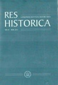 Res Historica. Tom 34 - okładka książki