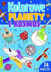Kolorowe planety i kosmos - okładka książki