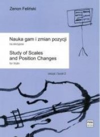 Nauka gam i zmian pozycji na skrzypce - okładka książki