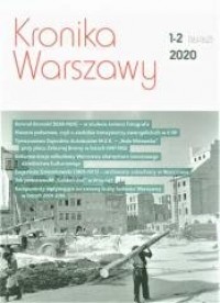 Kronika Warszawy 1-2 (161-162)/2020 - okładka książki