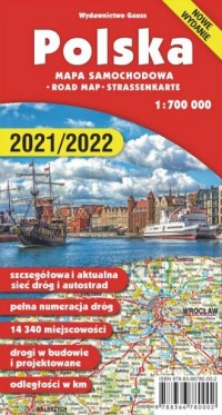 Mapa Polska 700 000 - okładka książki