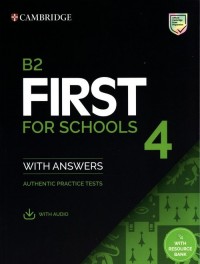 B2 First for Schools 4 Students - okładka podręcznika