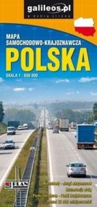 Mapa samochodowo-kraj. - Polska - okładka książki