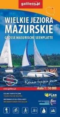 Mapa tur. - Wielkie Jeziora Mazurskie - okładka książki