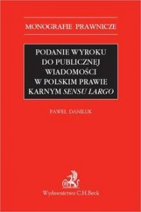 Podanie wyroku do publicznej wiadomości - okładka książki