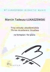 Trzy etiudy akademickie na fortepian - okładka książki