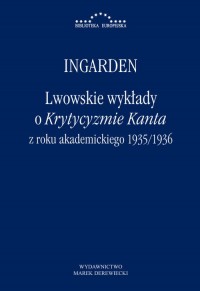 Lwowskie wykłady o Krytyzmie Kanta - okładka książki