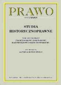 Prawo CCLXXXV. Studia Historycznoprawne - okładka książki