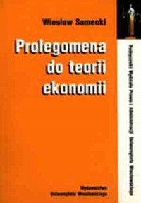 Prolegomena do teorii ekonomii - okładka książki