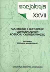 Socjologia XXVII. Systemowe i kulturowe - okładka książki