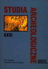 Studia Archeologiczne XXXI - okładka książki