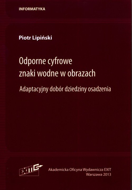 Odporne cyfrowe znaki wodne w obrazach. - okładka książki