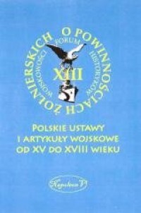 Polskie ustawy i artykuły wojskowe - okładka książki