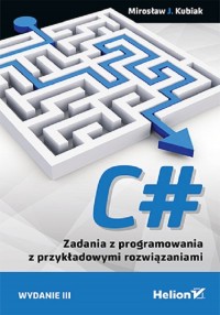 C# Zadania z programowania z przykładowymi - okładka książki