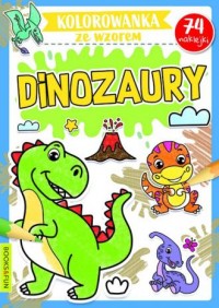 Dinozaury. Kolorowanka ze wzorem - okładka książki