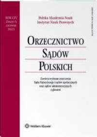 Orzecznictwo Sądów Polskich 6/2021 - okładka książki