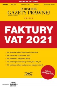 Faktury VAT 2021. Podatki 10/2021 - okładka książki
