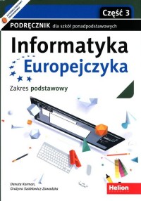 Informatyka Europejczyka cz.3 LO. - okładka podręcznika