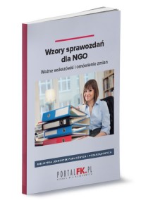 Wzory sprawozdań dla NGO - okładka książki