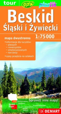 Beskid Śląski i Żywiecki - mapa - okładka książki