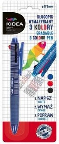 Długopis wymazywalny trzykolorowy - zdjęcie produktu