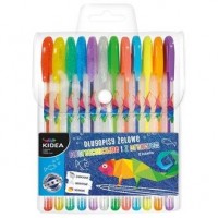 Długopisy Kidea żelowe 12 kolorów - zdjęcie produktu