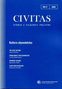 Civitas nr 27. Studia z filozofii - okładka książki