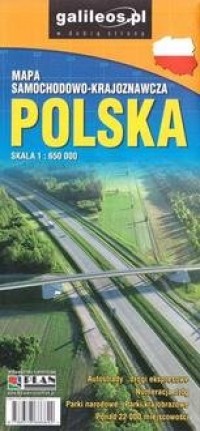 Mapa samochodowa - Polska 1:650 - okładka książki