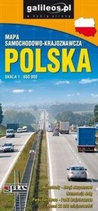Polska. Mapa samochodowo-krajoznawcza - okładka książki