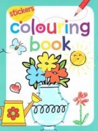 Coloring book z naklejkami kwiaty - okładka książki