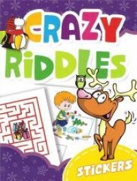 Crazy riddles z naklejkami - okładka książki