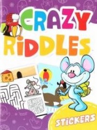 Crazy riddles z naklejkami - okładka książki