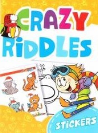 Crazy riddles z naklejkami - okładka książki