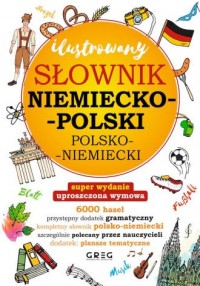 Ilustrowany słownik niemiecko-polski, - okładka książki