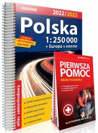 Polska atlas samochodowy + instrukcja - okładka książki