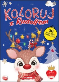 Koloruj z Rudolfem z naklejkami - okładka książki