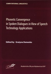 Phonetic Convergence in Spoken - okładka książki