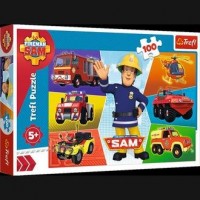 Puzzle (100 elem.) Pojazdy strażaka - zdjęcie zabawki, gry