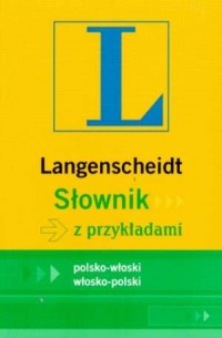 Słownik z przykładami polsko-włoski, - okładka książki