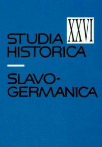 Studia historica slavo-germanica - okładka książki