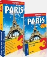 Paris 3in1: guidebook+ city atlas - okładka książki