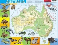 Puzzle ramkowe. Australia. Mapa - zdjęcie zabawki, gry