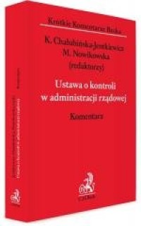Ustawa o kontroli w administracji - okładka książki