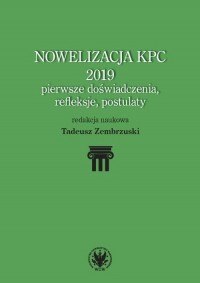 Nowelizacja KPC 2019 - pierwsze - okładka książki