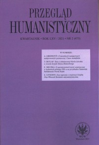 Przegląd Humanistyczny nr 2/2021 - okładka książki