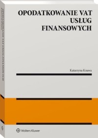 Opodatkowanie VAT usług finansowych - okładka książki